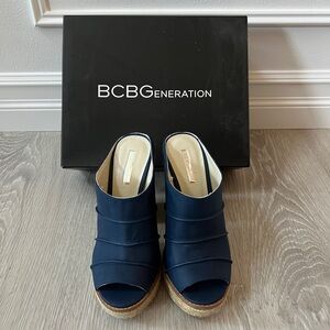 BCBGeneration Women's Cecely Blue Platform Heel